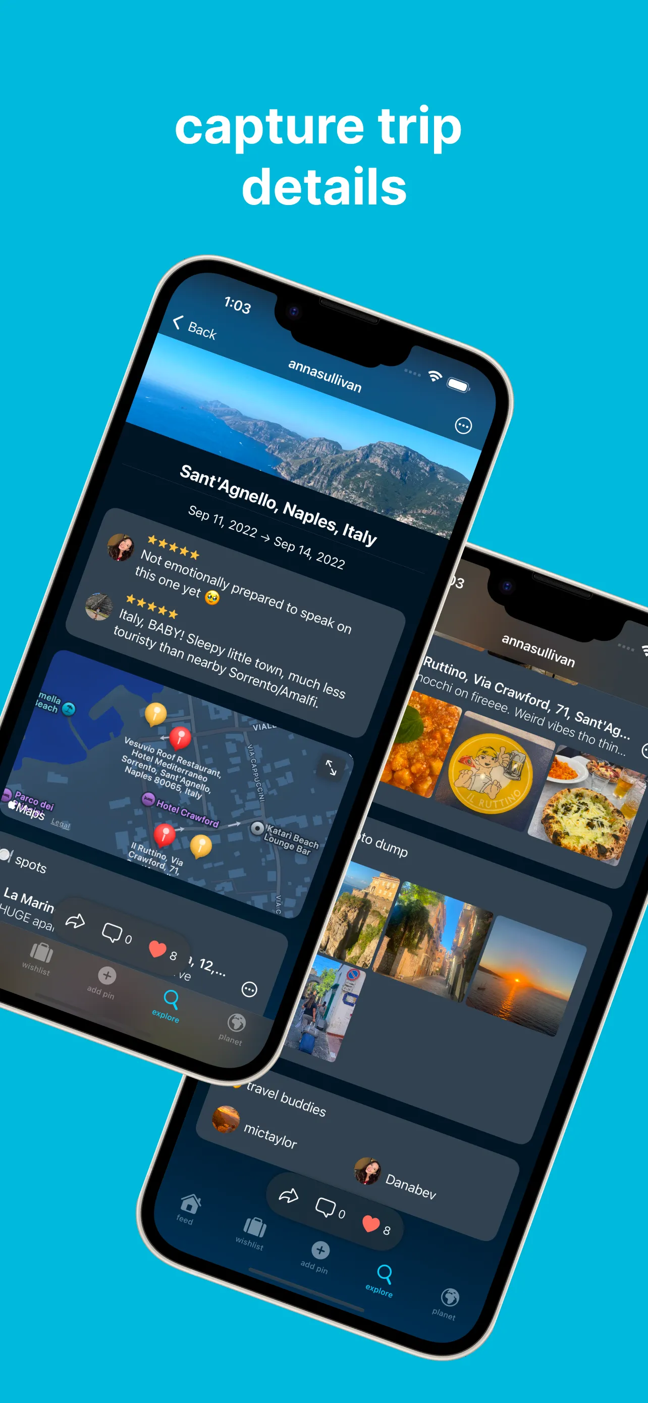Capture your memories; After going on a trip, have all your trip details that include your travel buddies, spots, reviews, and photo dump.